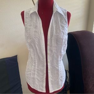 Ann Taylor Sleeveless Button Up